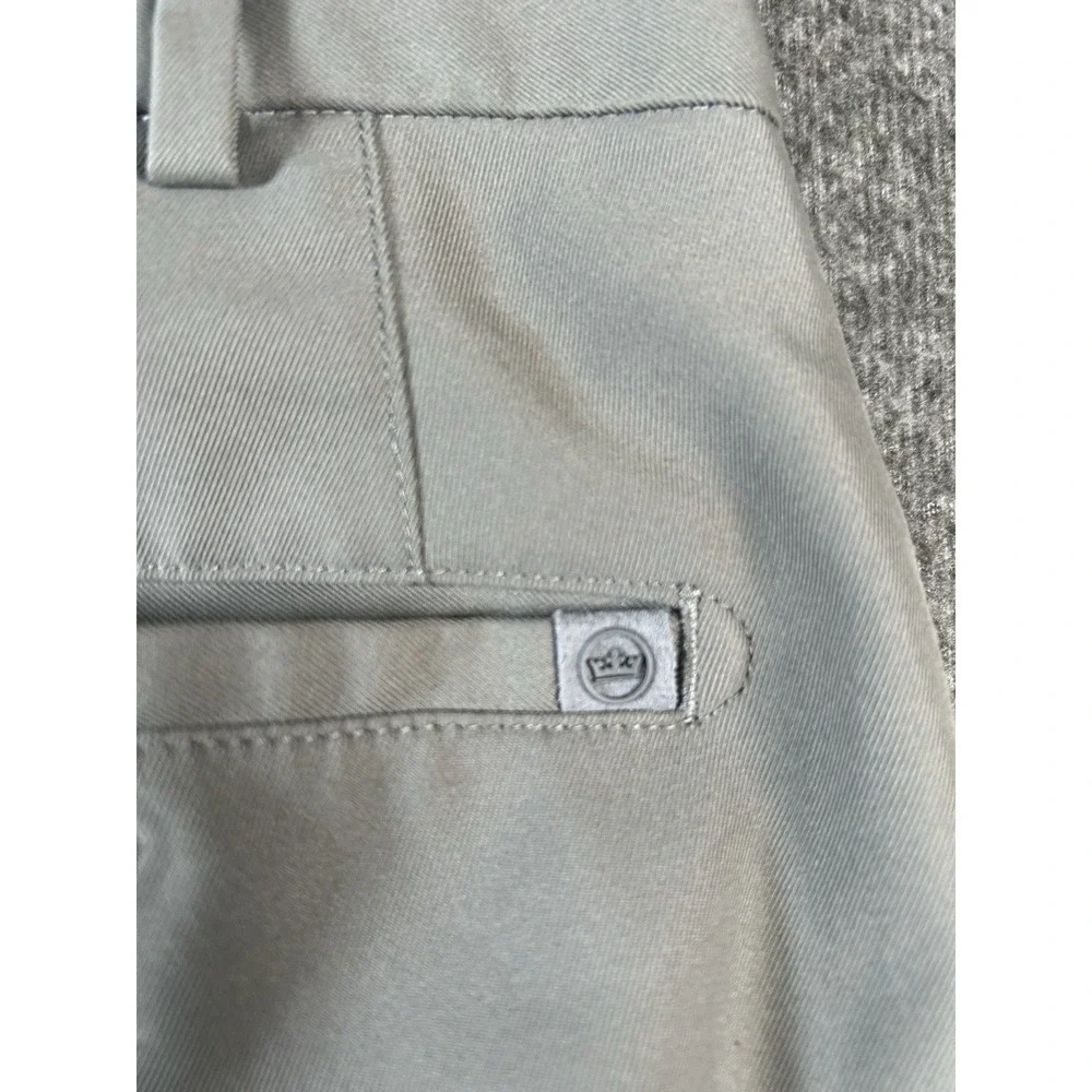 Peter Millar Shorts Mens 35 Light Gray Performance Golf Chino Outdoor
